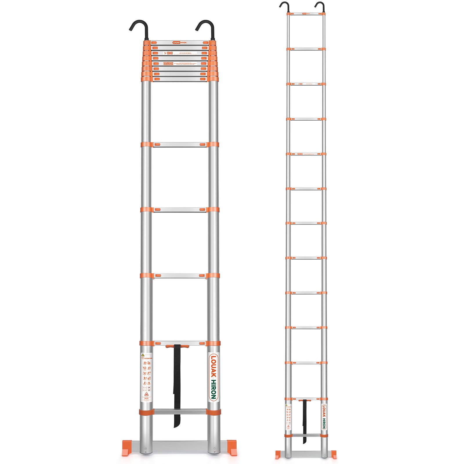 Louak&Hiron 5,1 m Orange Teleskopleiter Leiter