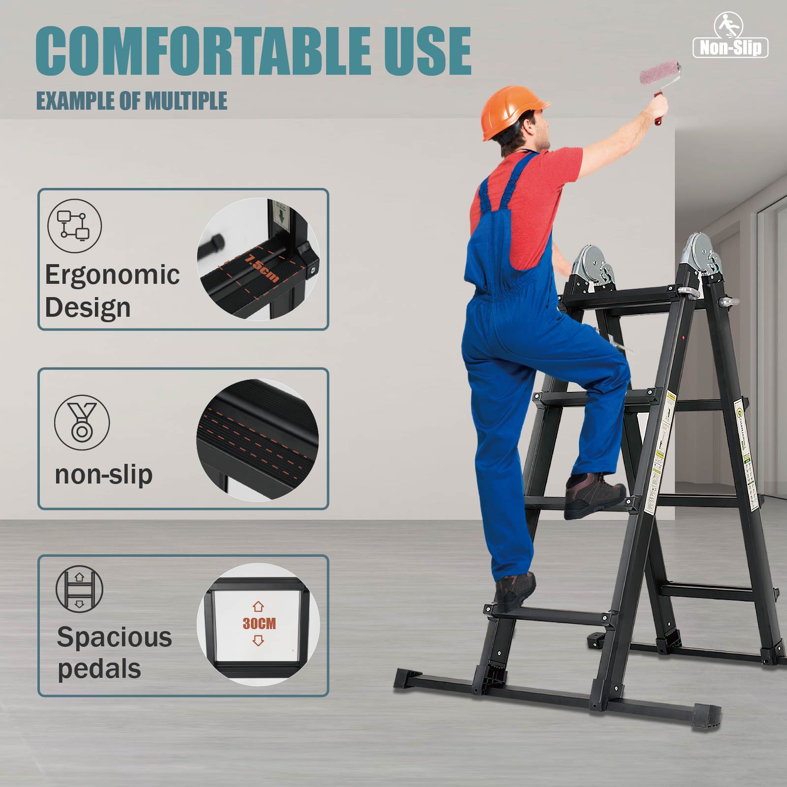 Louak&Hiron 4 x 4 Multifunktionsleiter