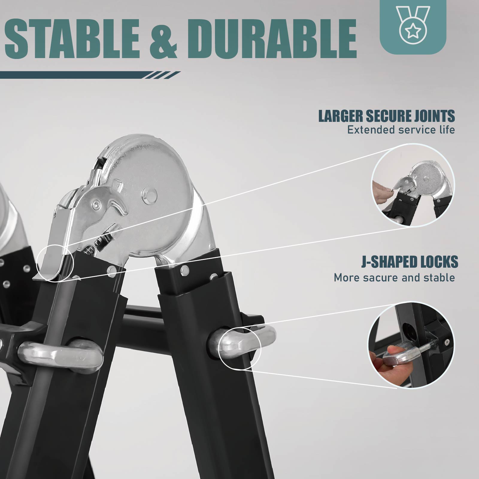 Louak&Hiron 4 x 4 Multifunktionsleiter