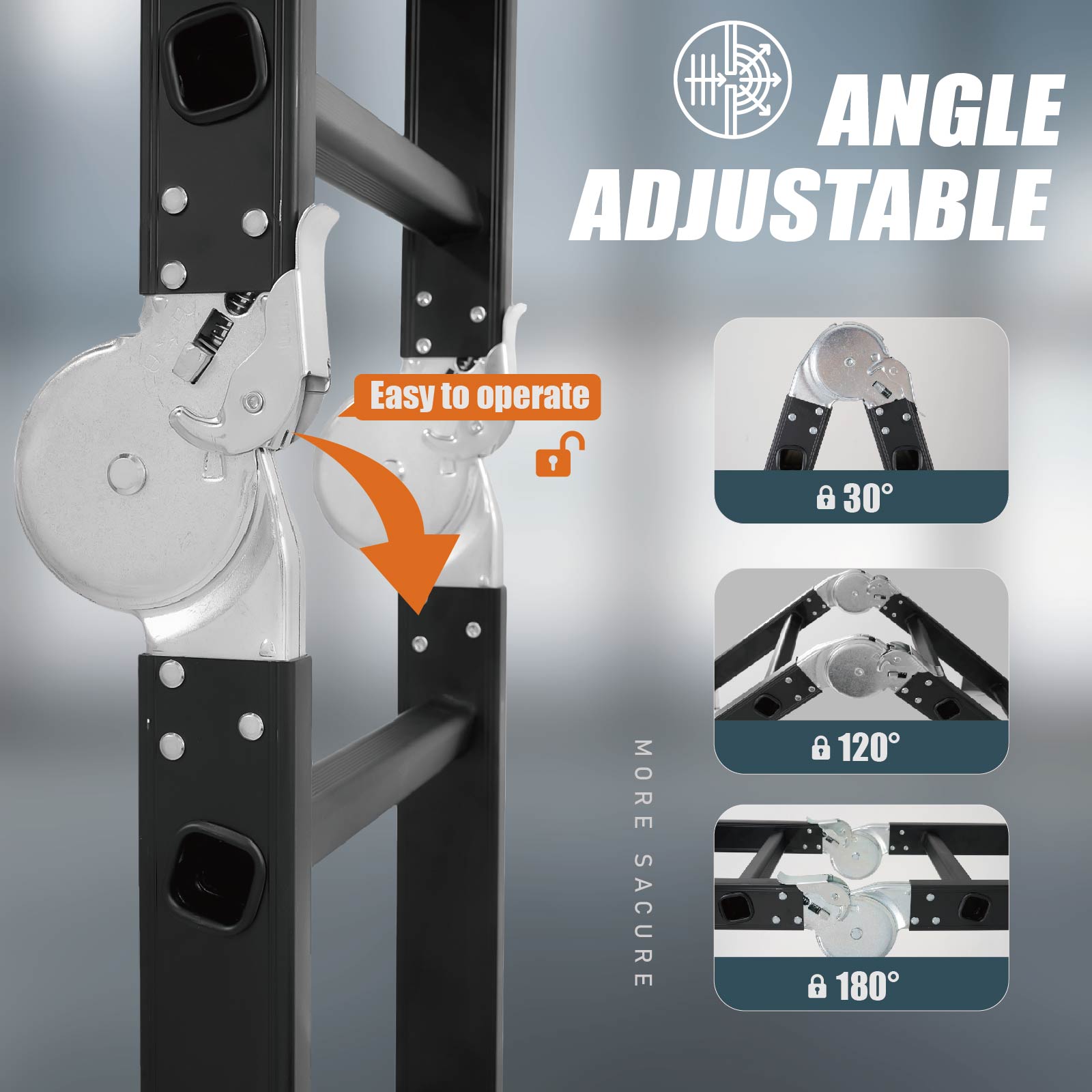 Louak&Hiron 4 x 4 Multifunktionsleiter