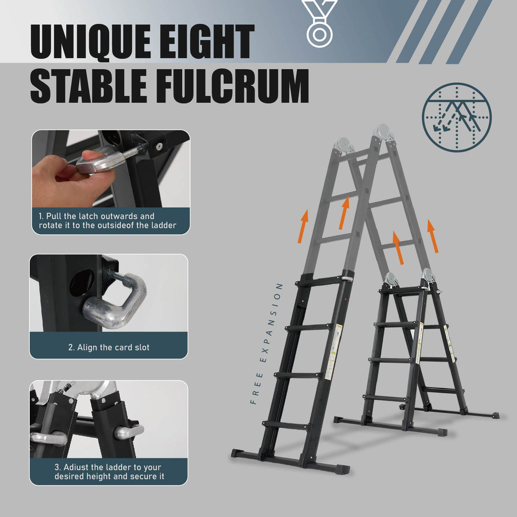 Louak&Hiron 4 x 4 Multifunktionsleiter