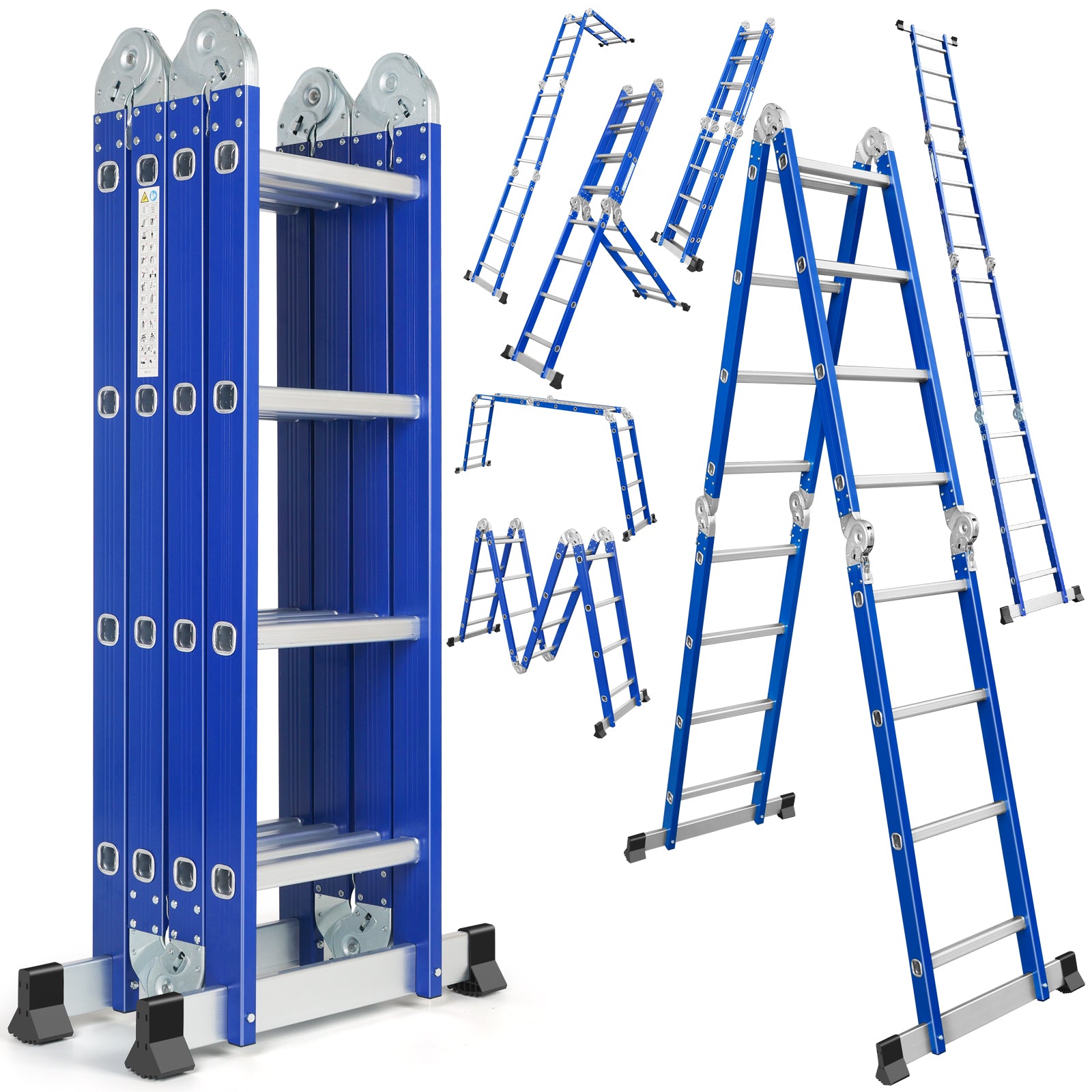 Louak&Hiron 4,7 m Stufen Multifunktionsleiter 4x4