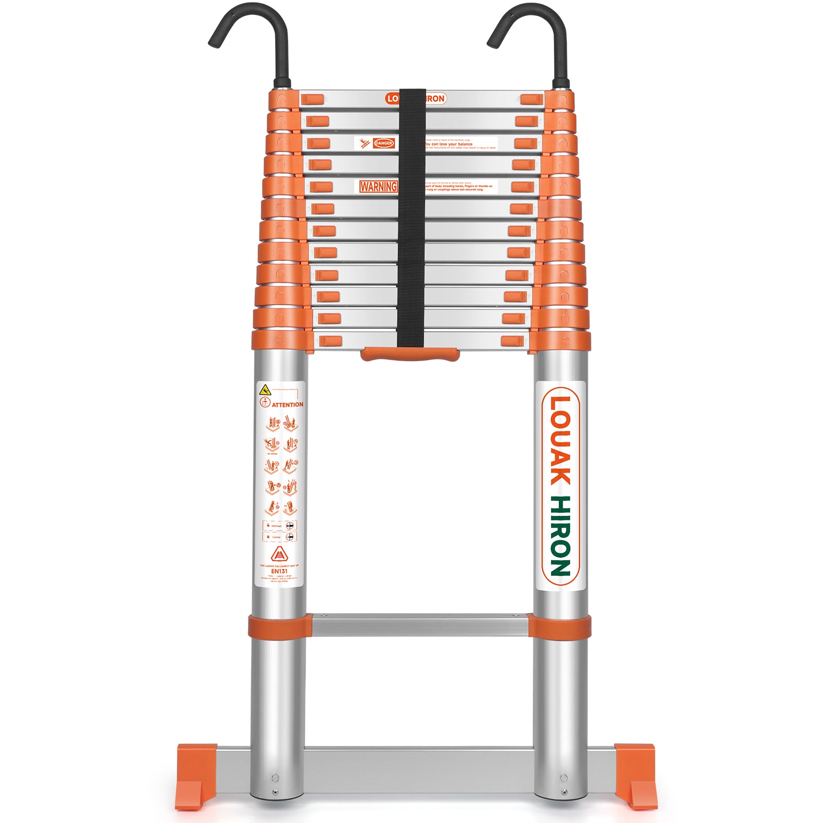 Louak&Hiron 5,1 m Orange Teleskopleiter Leiter