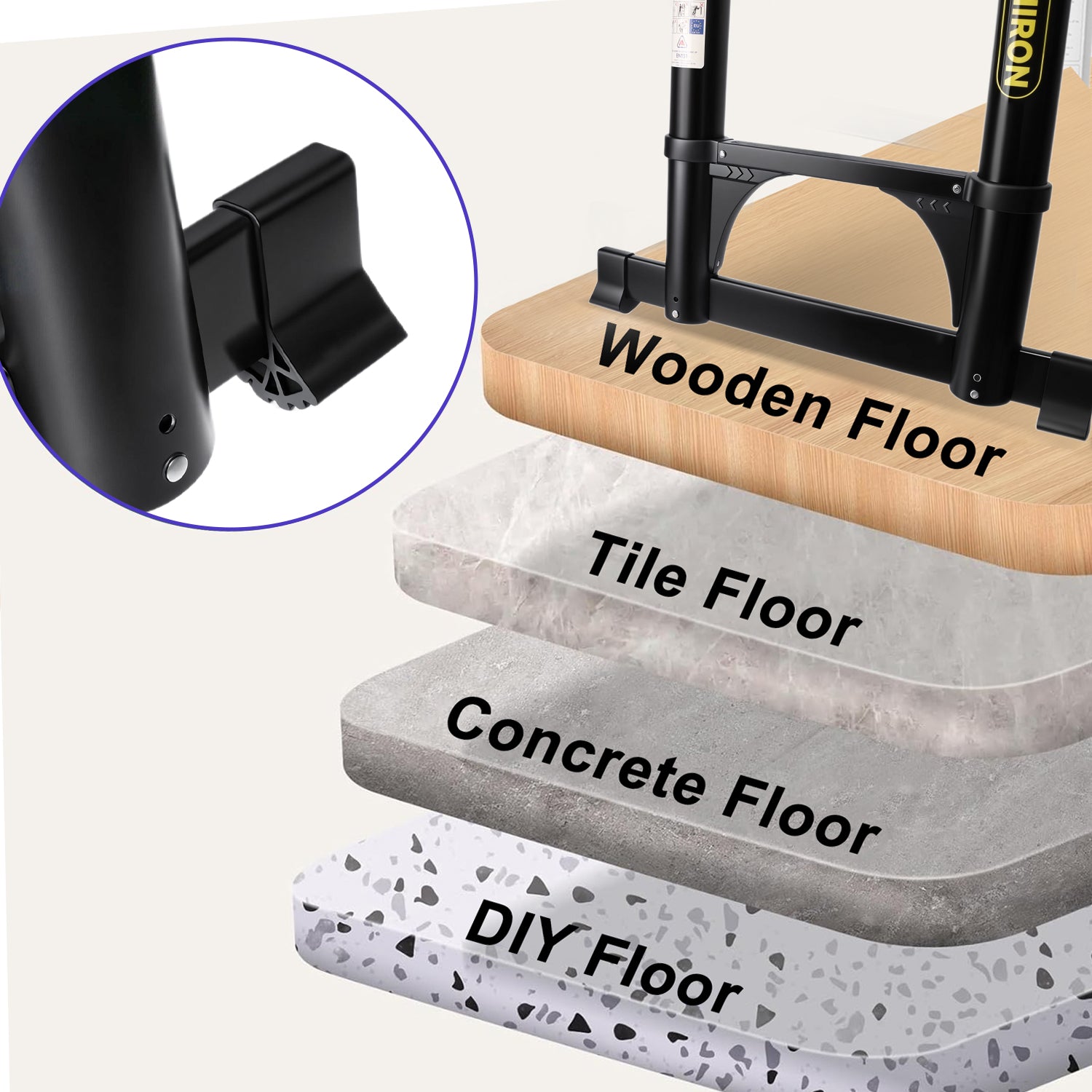 Louak&Hiron 5,1 m Schwarz Teleskopleiter Leiter