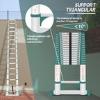 Louak&Hiron 4,7 m Grün Teleskopleiter Leiter