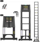 Louak&Hiron 4,4 m Schwarz Teleskopleiter Leiter