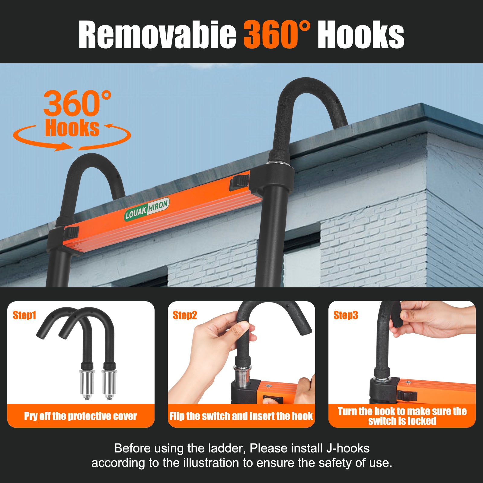 Louak&Hiron 3,8 m Teleskopleiter Leiter