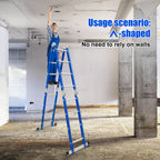 Louak&Hiron 4,7 m Stufen Multifunktionsleiter 4x4