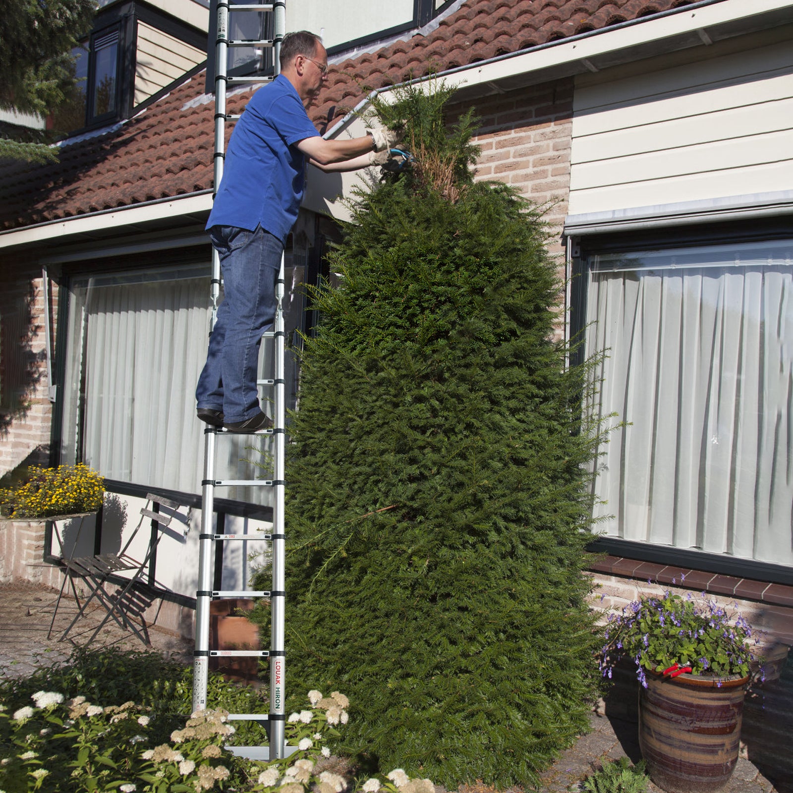 Louak&Hiron 5 m Multifunktionsleiter 2.5m+2.5m