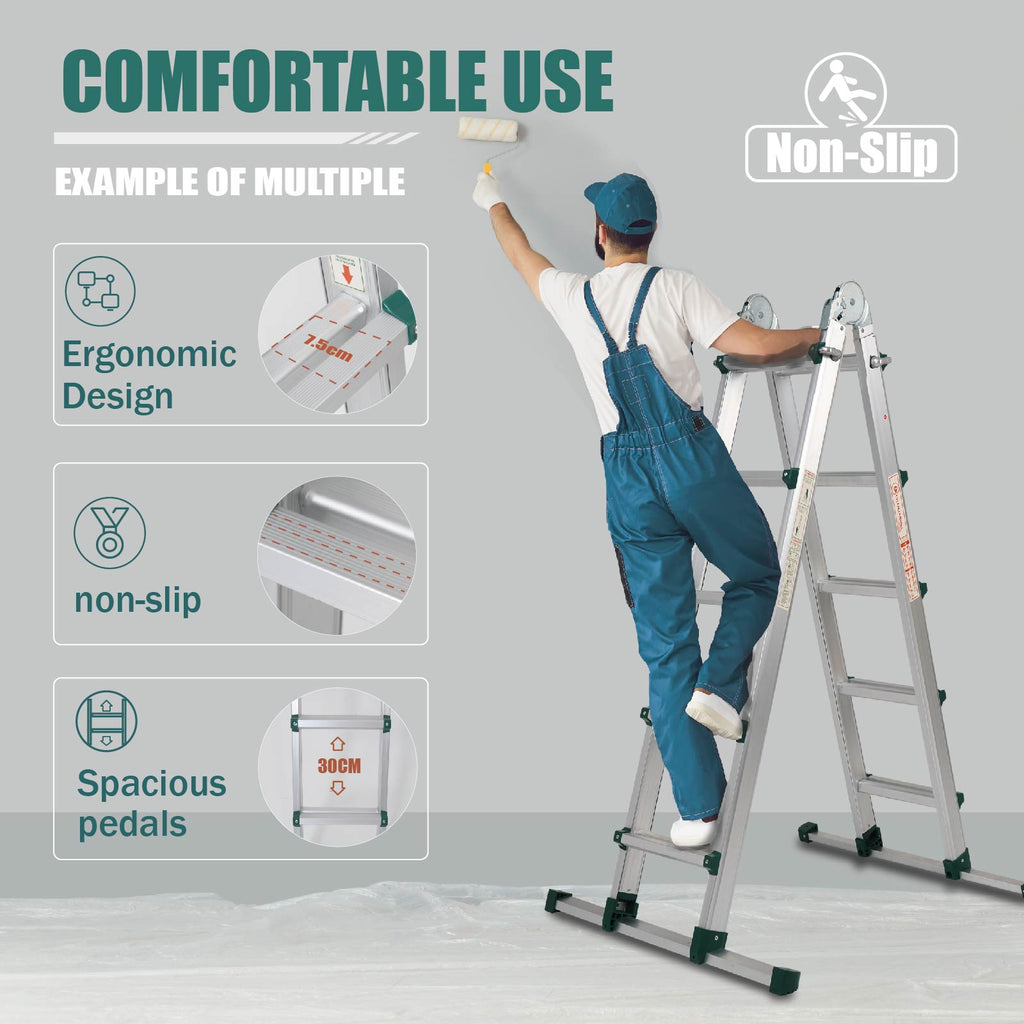 Louak&Hiron 5,1 m Multifunktionsleiter 4x5