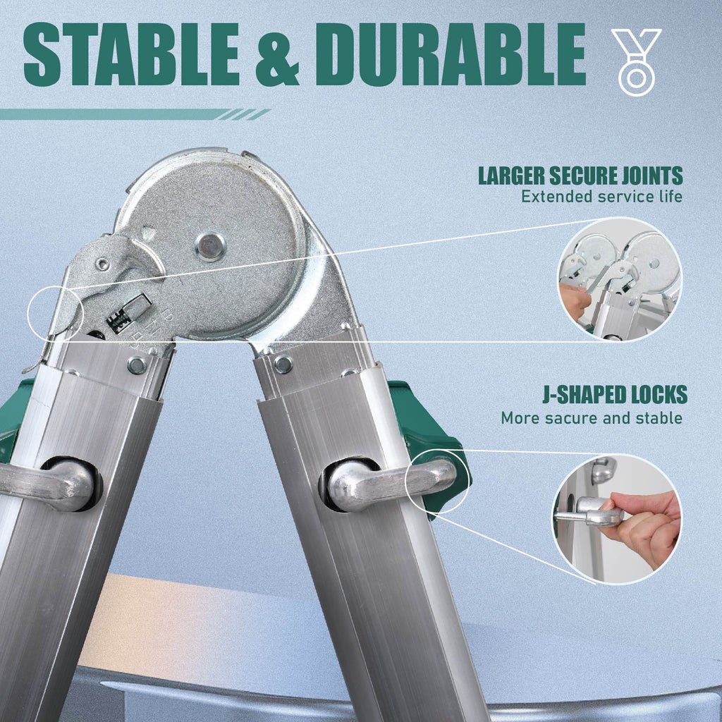 Louak&Hiron 5,1 m Multifunktionsleiter 4x5