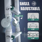 Louak&Hiron 5,1 m Multifunktionsleiter 4x5