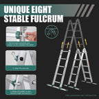 Louak&Hiron 5,1 m Multifunktionsleiter 4x5