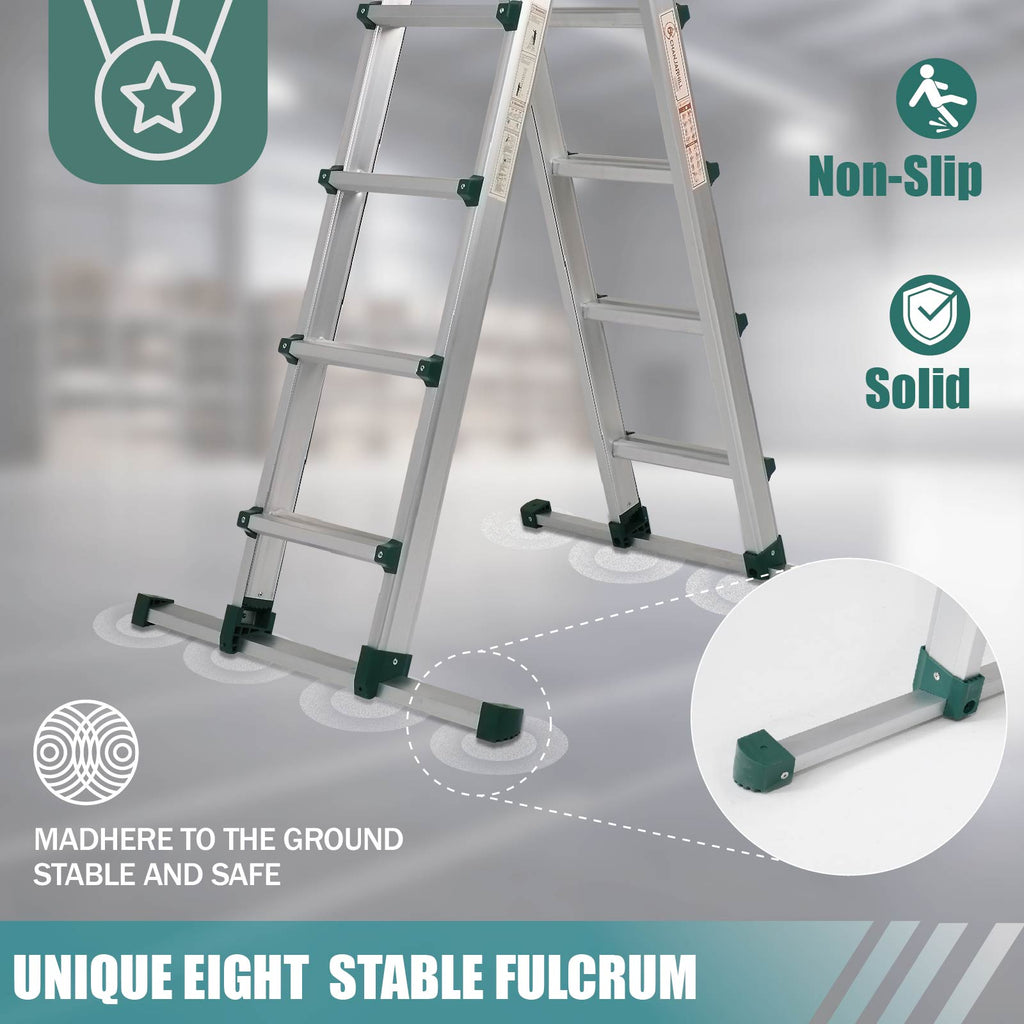 Louak&Hiron 5,1 m Multifunktionsleiter 4x5