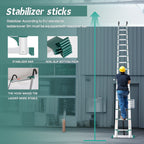 Louak&Hiron 4,7 m Grün Teleskopleiter Leiter