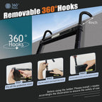 Louak&Hiron 4,4 m Schwarz Teleskopleiter Leiter