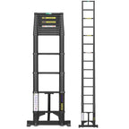 Louak&Hiron 4,4 m Schwarz Teleskopleiter Leiter