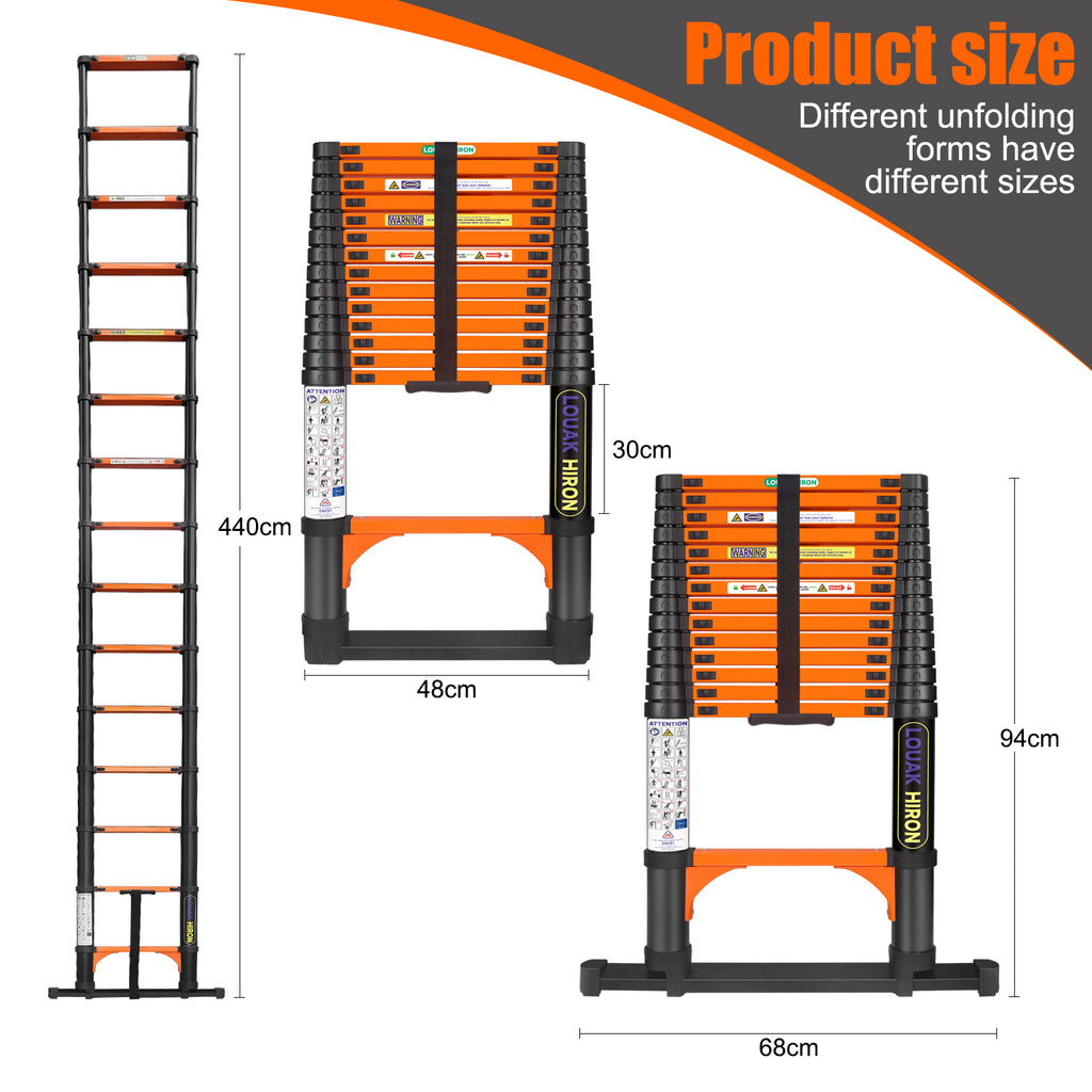 Louak&Hiron 3,8 m Teleskopleiter Leiter